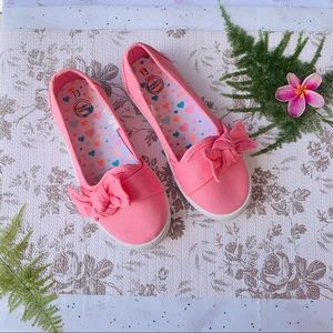 Wonder Nation Girls' Casual Bow Flat